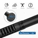 Tension Curtain Rod, 51-126 Inch,Spring Closet Rod, for Windows or Shower, Easy to Install, No Drilling, No Rust, for Bathroom, Rod Diameter 1.26 Inches, Black,Umimile