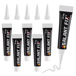 Lanstics 5PCS Sealant Fix, All Purpose Glue Kit Quick Drying Glue with Snip Tip Applicator Caps, Invisible Nail-Free Sealant Strong Repair Sealing Fix for Stick Kitchen Shelves Metal Glass Wood