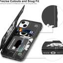 LETO for iPhone 13 Mini Case,Flip Folio Leather Wallet Cover with Fashion Flower Designs for Girls Women,Built-in Card Slots Kickstand Protective Shell White Florals