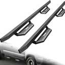 KYX Running Boards & Steps Nerf Bars Compatible with 2005-2023 Toyota Tacoma Double Cab Crew Cab, A Pair 6 inch Car Door Side Steps Nerf Bars Truck Boards Step Rails-Silver Logo