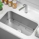 Sink Bottom Grid 27-1/2" x 14-1/4", Centered Drain with Corner Radius 3-1/2", stainless steel sink grid for sink protectors for kitchen sink