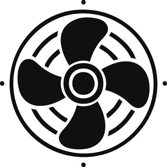 Black mini fan head