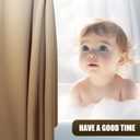 OLANLY Luxury Beige and White Ombre Shower Curtain Sets with 12 Hooks, Waterproof and Washable Decorative Shower Curtains for Bathroom, 72x72 Inches
