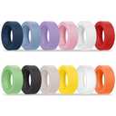 Bougraite 12 Pack Cover Compatible with Oura Ring 4/Gen3/Samsung Galaxy Ring/UltraHuman/RingConn Gen 2 Air/2/1, Silicone Anti-Slip Wave Texture Anti-Scratch Protector Case for Working Out Gym