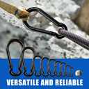 KINLINK 25 Pack Black Carabiner Clip, 1.97 inch Heavy Duty Spring Snap Hook, Small Caribeener Clips for Outdoor Camping, Swing Set, Hammock, Hiking Travel, Fishing, Quick Link Keychain