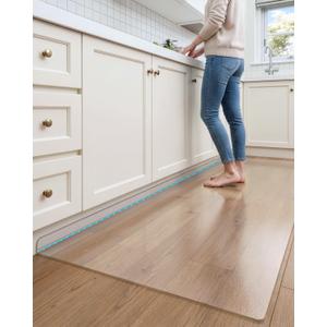 DEXI Plastic Kitchen Runner Rug Vinyl Clear Floor Hallway Mat 24x60, 60"L x 24"W x 0.1"Th