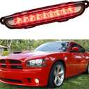 Third 3rd Brake Light LED for 2006-2010 Dodge Charger, High Mount Rear Brake Lights Assembly for 06-10 Charger, Waterproof Center Cab Lamp Stop Light (Clear)