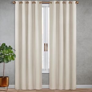 Sun+Blk Total Blackout Rod Pocket Back Tab Panel, Noise Reduction & Thermal Insulation, Contains 1 Panel, 52"x63" (132x160 cm), Yellow