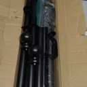 Black Curtain Rods for Windows 28 to 60 inch, Adjustable Curtain Rod Set with Brackets Easy Install, Decorative Slender 5/8 Diameter Drapery Rod, Heavy Duty Drape Pole for Living Room, Bedroom