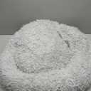 KHONSU PET Calming Donut Cat Bed for Cats & Kittens, Round Plush Cuddler with Chopped Memory Foam, Anti-Anxiety Bolster Support, Machine Washable & Non-Slip (XS, Grey)