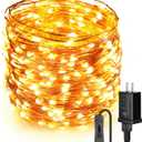 Moobibear LED String Lights 99ft UL Listed Plug in Fairy Lights 300 LED Warm White Waterproof Copper String Lights with ON/Off Switch for Bedroom Patio Birthday Wedding Valentines Day Decor