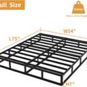 OSASET Full Size Box Spring, 7 Inch Full Size Box Spring Only, 3000 lbs Heavy Duty Metal Frame Mattress Foundation with Fabric Cover, Easy Assembly-Noise Free