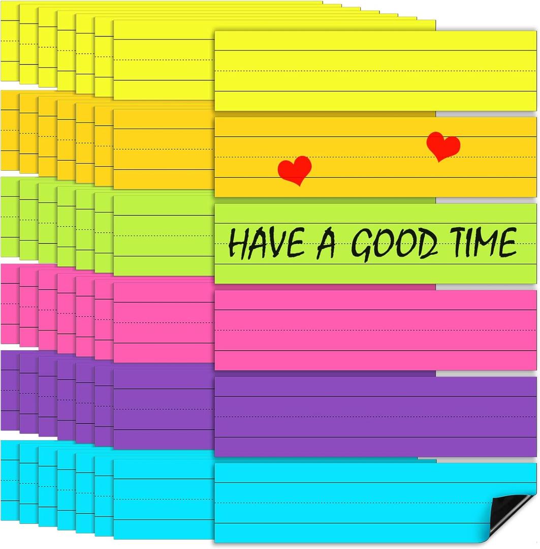 Nuanchu 48 Pcs Magnetic Sentence Strips, 12 x 3 In, Multicolor, Magnet, Reusable, Teacher Supplies for Classroom, School, Office (Colorful) Nuanchu 48 Pcs Magnetic Sentence Strips, 12 x 3 In, Multicolor, Magnet, Reusable, Teacher Supplies for Classroom, School, Office (Colorful)