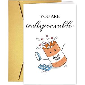 3 x Nurse Day Cards, Funny Medical Dr's Day Thank You Card for Doctor Nurse Pharmacist, Pharmacy Tech Gift, Cute Appreciation Card For Him Her, Ideal Doctor Day Cards Gift