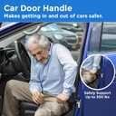 Portable Car Door Assist Handle for Elderly and Disabled with Seatbelt Cutter, Window Breaker, LED Light  Multifunctional Automotive Support Tool.