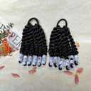 WSTAR Kids Ponytail Extension With Beads Two-Strand Twists Hairstyles for Kiddie Cute Kids Braids with Beads Protective Synthetic Braided Hairstyles for Black Girls(White 6inch Two-strand Twist)