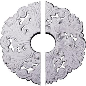 Ekena Millwork CM19OR2 19 5/8"OD x 4 3/4"ID x 1 3/4"P Orrington Ceiling Medallion, Fits Canopies up to 4-3/4", 2 Piece