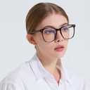 Oversized Square Blue Light Blocking Glasses for Women Men, Anti-Fatigue Computer Monitor Glasses Reduce Eye Strain