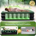 CHERIMOR Twin XL Air Mattress with Built-in Pump, 18" Raised Comfort, 500lbs Heavy-Duty Support, Anti-Sag Horizontal Beam, Leak-Resistant, 2-Min Fast Inflation Blow Up Bed for Home Guests & Camping