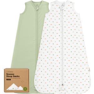 2-Pack Baby Sleep Sacks, Zipper Wearable Blanket - 0.5TOG Organic Cotton,Lightweight, Soft Cozy Toddler Sleeping Sack 12-24 months,Easy to Wear Large Newborn Transition Swaddles Sleepsacks (Roarsome, L)