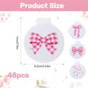 48 Pcs Compact Mirror Bulk, Round Mini Bow Makeup Mirrors Portable Small Folding Pocket Mirror for Women, Girls, Daily Use, Daily Use (3 Styles)