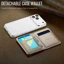 Vinich for MagSafe Wallet Magnetic RFID Blocking Card Holder Compatible with MagSafe Phones and Cases, Strong Magnet Minimalist Phone Wallet for iPhone 17/16/15/14/13/12/ Pro/Max/Plus, Desert Titanium