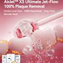 RANVOO AirJet X5 [Gift-Ready Pink Edition | Next-Gen Jet-Flow] Electric Toothbrush, 100% Plaque Removal, Whitening & Gum Care, 60-Day Battery Life, Rechargeable with 3 Pro Brush Heads, Cyclamen Pink