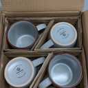 famiware Mercury Coffee Mugs 13 oz, Coffee Mugs Set of 4 with Handle, Cups for Latte, Hot Tea, Cappuccino, Mocha, Cocoa, Light Grey