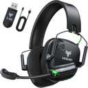 Wireless Gaming Headset for PC, PS5, PS4, Switch & Mac, Dual-Mode 2.4GHz & Bluetooth Gaming Headphones with Microphone, Ultra-Low Latency, 3D Stereo Sound, Up to 45H Battery (Graphite Black)