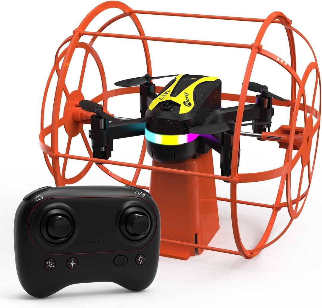 M17 Mini Drone for Beginners Land-Air Dual Mode Indoor and Outdoor RC Quadcopter with Protective Cover Easy to fly Headless Mode One Key Take-off/Landing 3D Flip 3 Speed Modes Rechargeable Battery Gifts