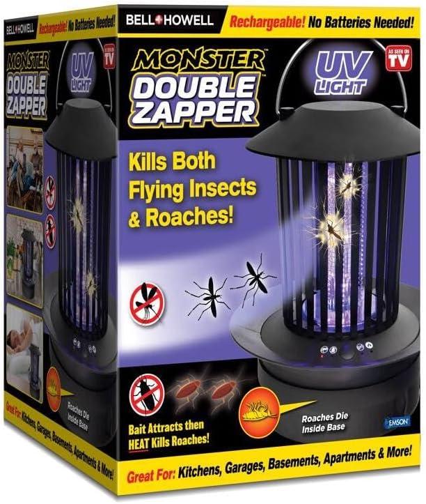 Double Zapper 18W by Bell+Howell Plug-in Electric Bug Killer, Zaps Flies, Mosquitoes, Ants/Bait and Heat Kills Cockroaches As Seen On TV 8.5