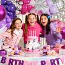 JOGAMS 172Pcs K-Pop Music Balloon Arch Kit, Metallic Silver Purple Pink Balloons Garland with Iridescent Star Disco Foils Balloons for Concert-Style Birthday Idol Showcase Fan Support Party Decor