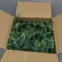 QIANYUN 1PCS Fake Hanging Plant- Boston Ferns UV Resistant Plastic Plants for Bedroom Living Room Garden Decor- Including Hanging Planters (Persian-Green)