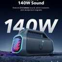 soundcore Boom 2 Plus By Anker, Outdoor Speaker, 140W, 2+2 Channel, BassUp 2.0, 20H Playtime, Fast Charge, IPX7 Waterproof, RGB Lights, Power Bank, Bluetooth 5.3, Portable for Outdoors, Camping, Beach