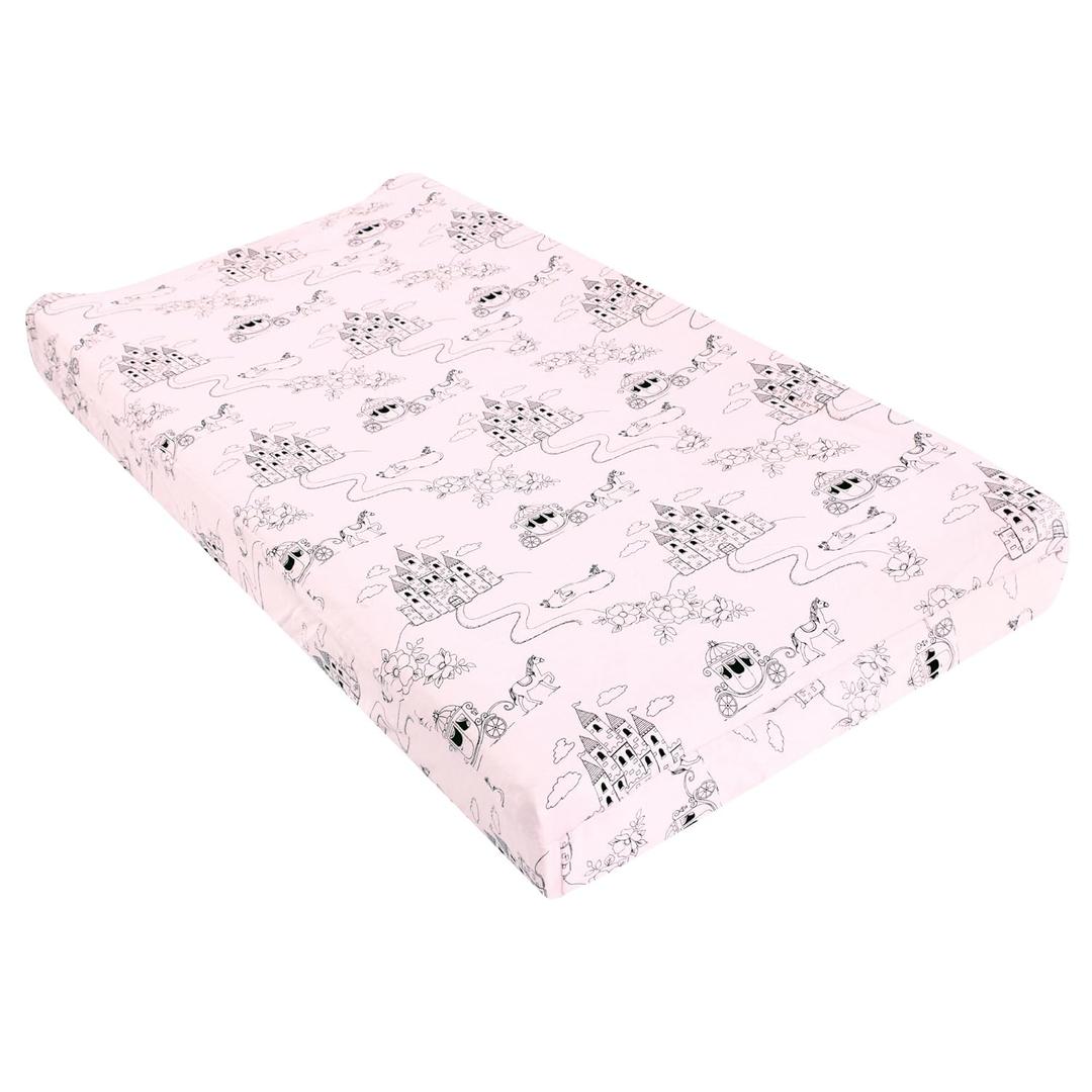 Hudson Baby Unisex Baby Changing Pad Cover, Fairytale Princess, One Size