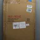 Sundale Outdoor 32" Large Folding Balcony Table for Railing, Patio HDPE Bar Adjustable Hanging Mounted Table for Baluster Garden Deck, Black