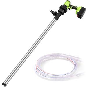 Portable Fuel Transfer Pump, Siphon Pump for Gasoline, Lift 5-10 M, Flow 40-80 L/min, Speed 5000 R/min, with 3m Hose, for Most Gasoline, Diesel, Kerosene