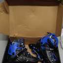 Inline Skates for Kids and Adult, Adjustable Fun Illuminating Skates for Girls, Boys, Women and Men Outdoor and Indoor, Beginners (Large-Youth & Adult, blue)