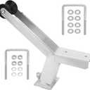 Boat Trailer Winch Post with Trailer Roller Compatible with 3" W X 4" H Trailer Tongue Winch Stands, Height Adjustable Boat Winch Mounts, Galvanized Steel