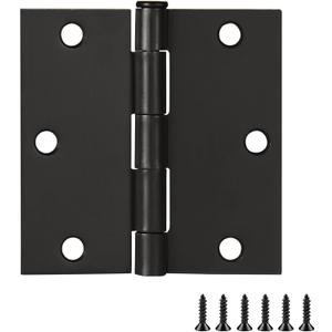 Design House 181495 3.5 x 3.5 Square Corner Hinge, Oil Rubbed Bronze, 3 Count (Pack of 1)
