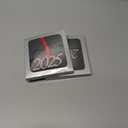 2 x Christmas Ornament 2025  Elegant Holiday Keepsake Metal Year Ornament with Colors, Red White and Blue, Collectible Tree Decoration