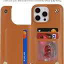 iCoverCase Compatible with iPhone 16 Pro Wallet Phone Case with Card Holder for Women Men, [RFID Blocking] Card Slots PU Leather Protective Wallet Case 6.3 Inch (Light Brown)