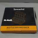 SpaceAid Baby Bottle Drying Rack with 20 Hooks, Space Saving Kitchen Bottles Rack Dryer, Vertical Baby Bottle Holder Organizer for Countertop Storage Accessories (White and Gray)