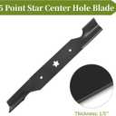 187256 Medium Lift Blades for 54" Deck, 187254 Lawn Mower Blades Compatible with Hus-qvarna GTH26K54T MZ5424S RZ5424 AYP Pou-lan Craftsman Lawn Mower, Replaces 21546235, 532187254, 532187256, 3 Pack