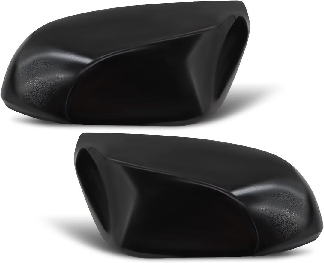 Pair Mirror Cover Caps Trim Compatible with Camry 2018 2019 2020 2021 2022 2023 2024 Side Exterior Door Rearview Mirror Guard Covers Black Left Drive Right Passenger Black