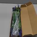 Artificial Plants for Outdoors, 10 Bundles Fake Monkey Grass with Purple Spring Flowers, Faux Plants Outdoor UV Resistant Realistic Greenery for Garden Window Patio Hanging Porch Home Decoration