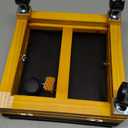 CroBlissful 1 Pack Rolling Adjustable Foot Rest Foldable Under Desk Ottoman with Wheels Leather Foldaway Guitar Foot Stool for Home Office Living Room Bedroom