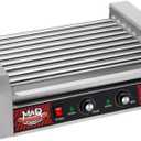 Great Northern Popcorn Hot Dog Roller Machine - Stainless-Steel Cooker with 9 Rollers - Cooks 24 Hot Dogs - Concession Stand Supplies