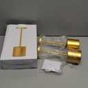 SAKRINGT 2 Pack Cordless Table Lamp Rechargeable, 5000mAh Battery Operated Portable Table Light,Dimming LED Table Lamp for Restaurant/Patio/Outdoor(Gold)