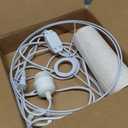 WimiSom Plug in Pendant Light, 15 FT Hanging Lamp with Plug in Cord, Dimmable Switch, Pendant Lighting with Fabric Shade, Hanging Light Fixture for Living Room, Bedroom, Dining Room, Kitchen